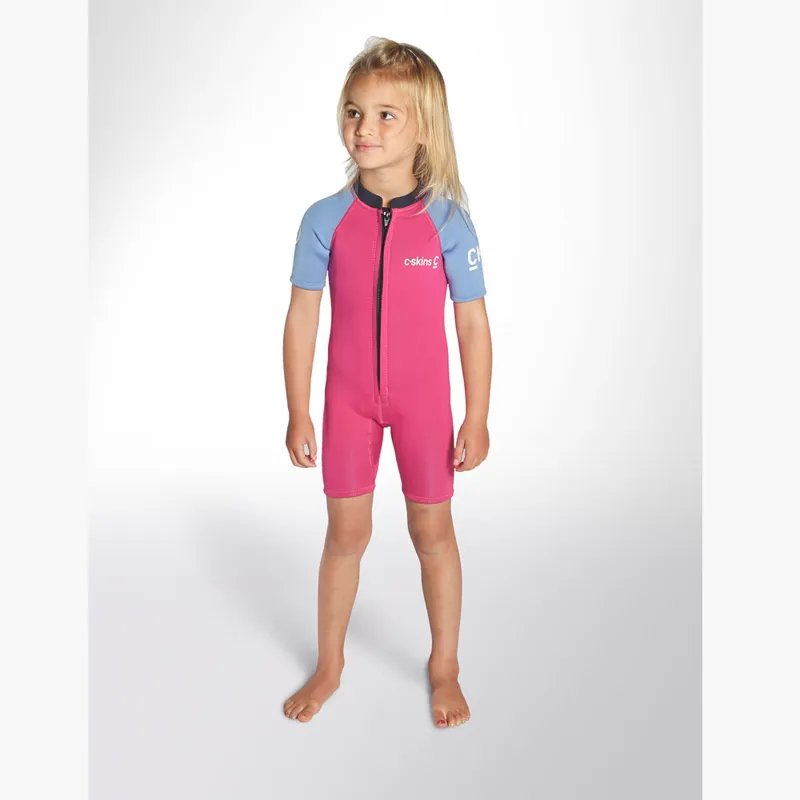 C-Skins C-Kid Baby Shorty Wetsuit Magenta/Powder Blue